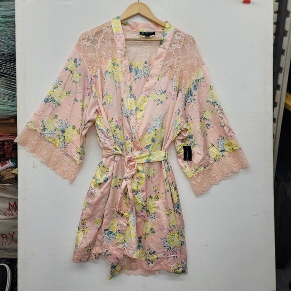 INC International Concepts Women's 2pc Lace-Trim Floral Robe/ Nightie Floral XL - Picture 2 of 15